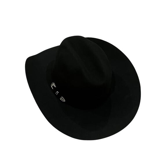 Stetson Men's 6x Fur Felt Skyline Hat Matching Self-Felt Hatband Black 7 3/4 NWT - Picture 6 of 13